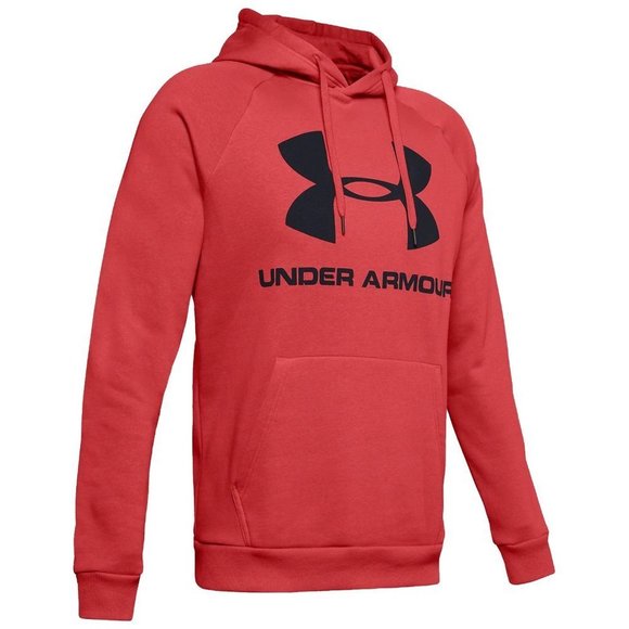 Under Armour Coldgear Fleece Hoodie Sweatshirt Men's Size 3XL Coral Red Fall - Picture 2 of 5